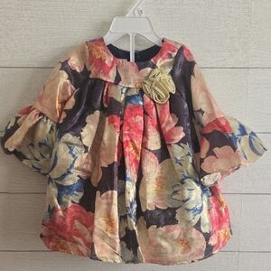 Laura Ashley Pink and Cream Floral Dress